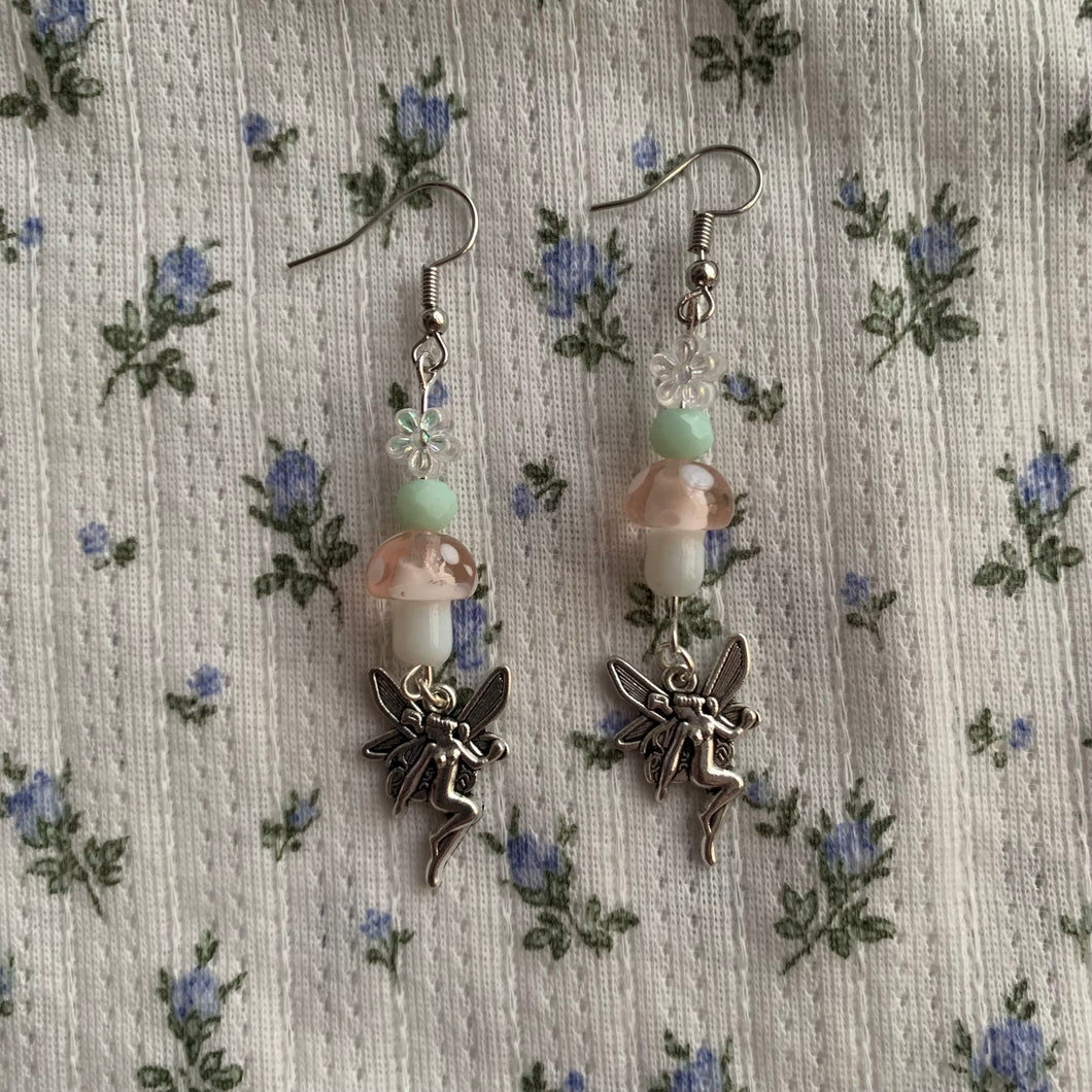 Fairycore Mushroom Earrings